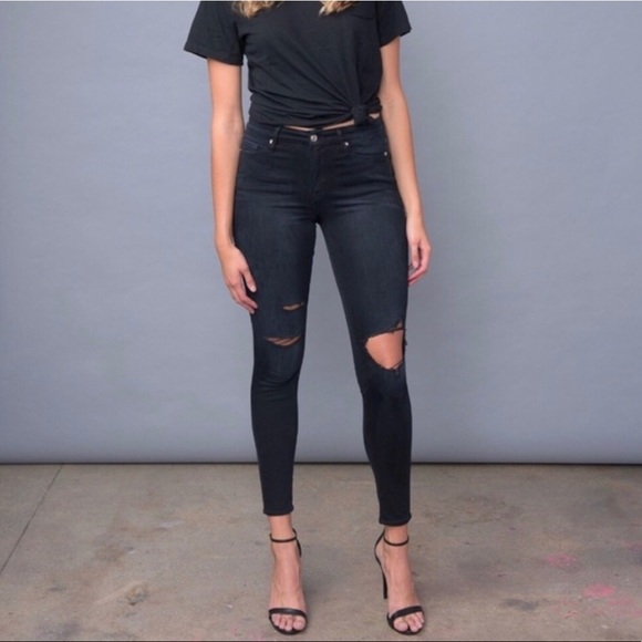 Good American Denim - Good American “Good Legs” Distressed Jeans